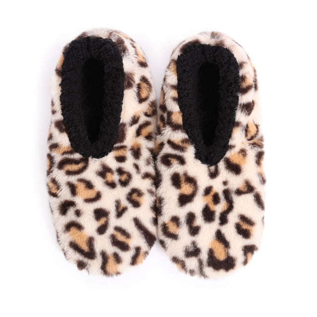 Splosh Women's Beige Leopard Slippers