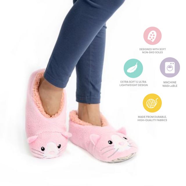 Splosh Kids Pink Cat Slippers