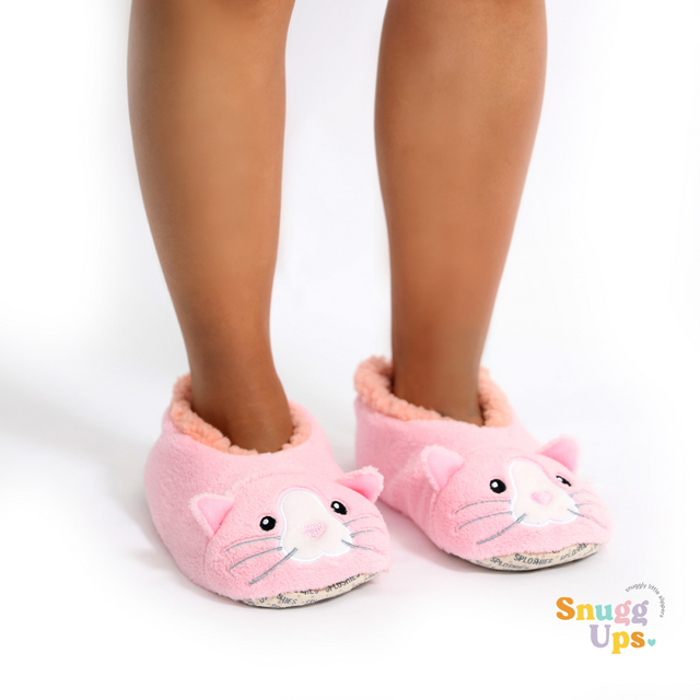 Splosh Women's Pink Cat Slippers