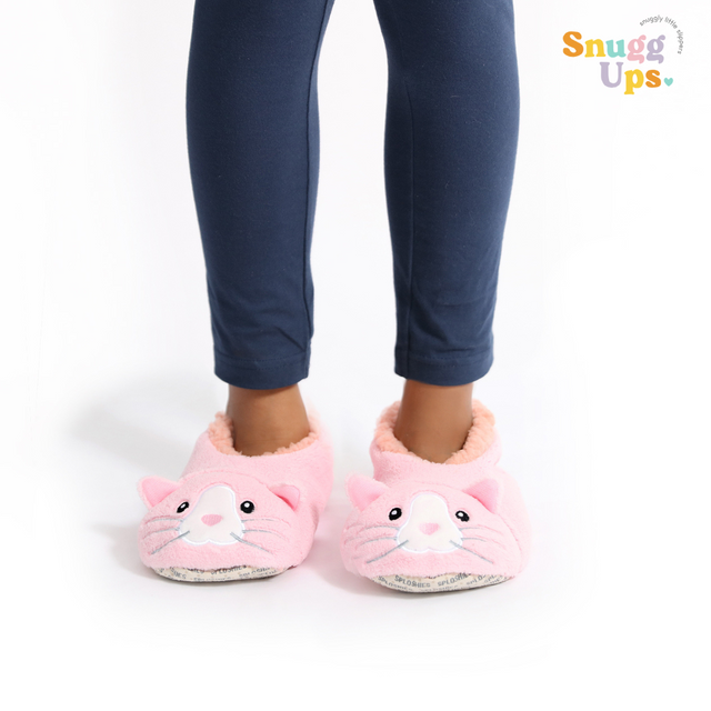 Splosh Kids Pink Cat Slippers