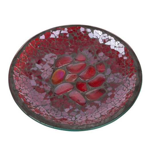 Cello Candle Plate - Ruby Pebbles