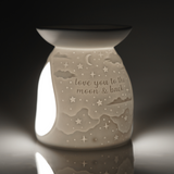 Cello Porcelain Tealight Burner - Love You To The Moon & Back