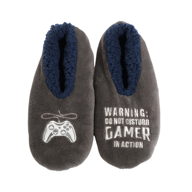 Splosh Men's Grey Gamer Slippers