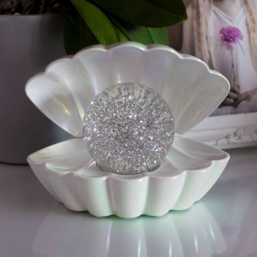 Light Up Clamshell - White Pearl