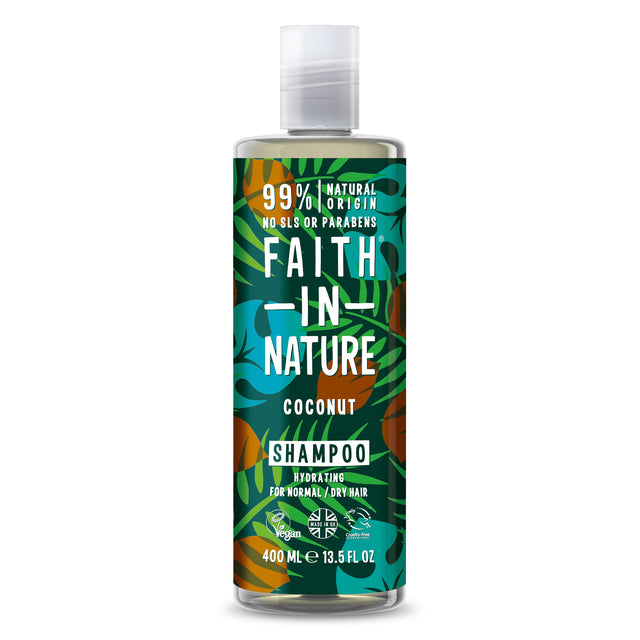 Faith In Nature Coconut Shampoo 400ml for dry hair and scalp