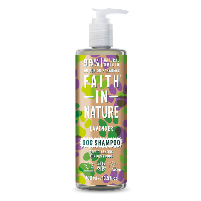 Faith In Nature Lavender Dog Shampoo 400ml natural dog shampoo