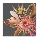 Splosh Flourish Ceramic Coaster - Red Bloom