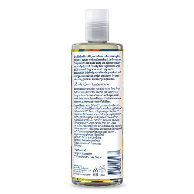 Grapefruit and orange shower gel suitable for sensitive skin