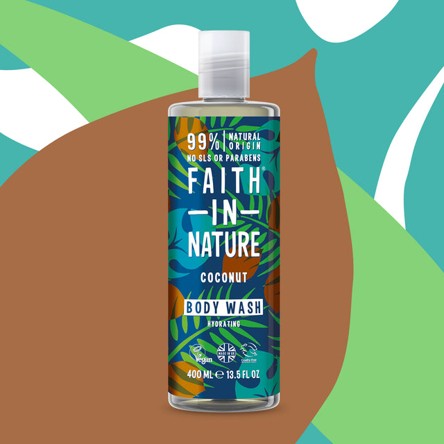 Natural coconut body wash for gentle everyday cleansing