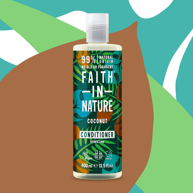 Natural coconut conditioner formulated for dry hair and scalp