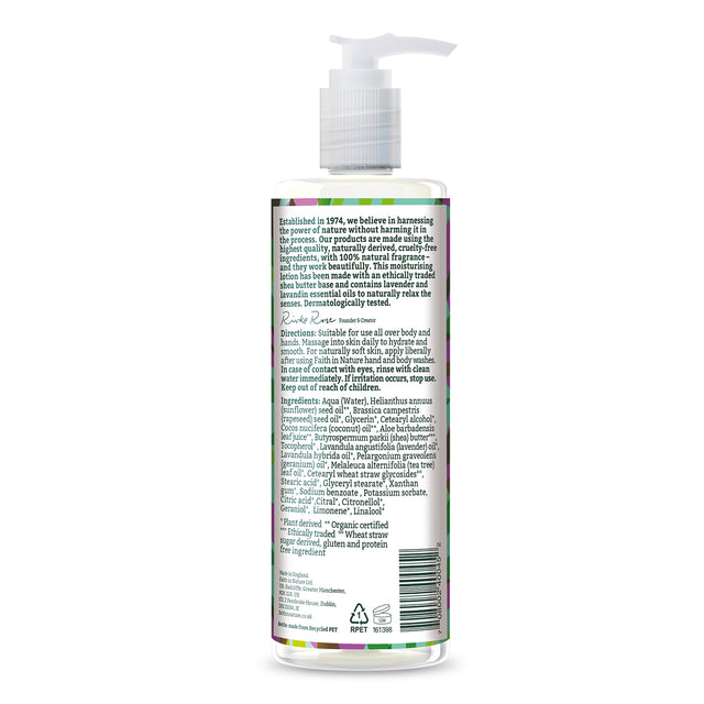 Natural hand and body lotion with shea butter and aloe vera