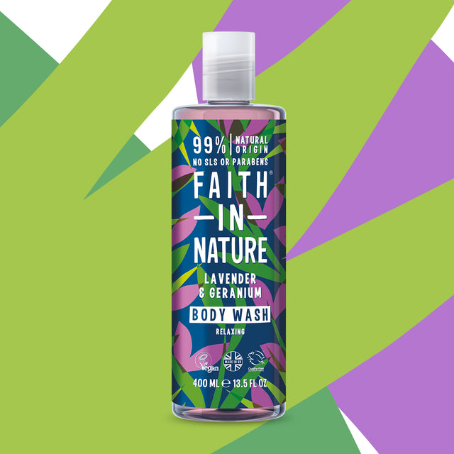 Natural lavender body wash for gentle daily cleansing