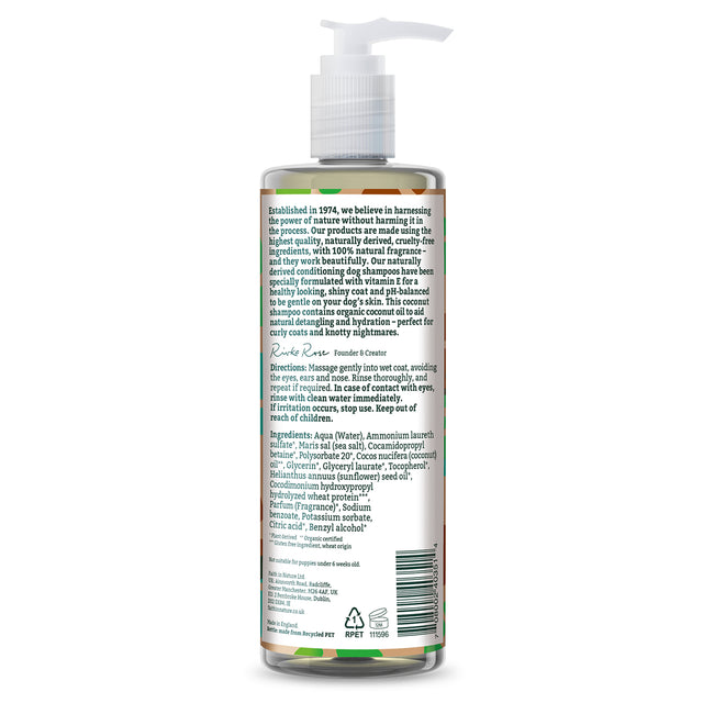 pH balanced dog shampoo suitable for sensitive canine skin