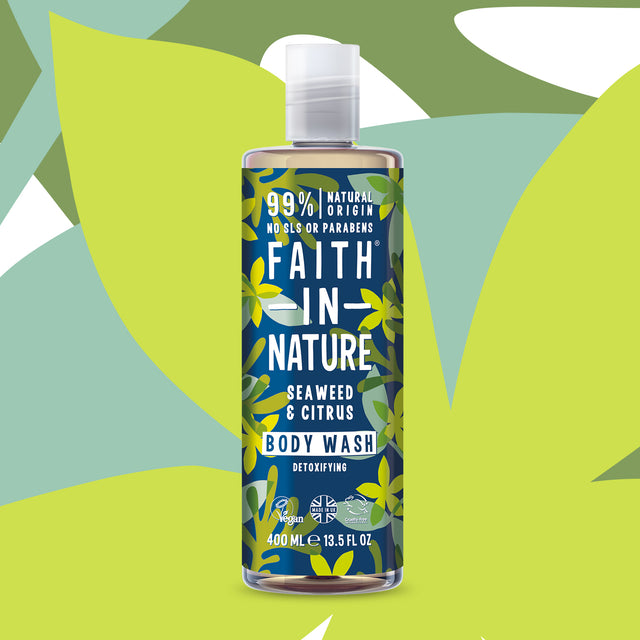 Natural seaweed body wash with citrus essential oils