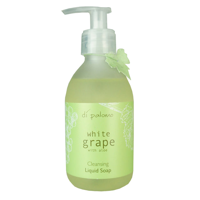 A luxurious, antibacterial hand wash, containing the finest ingredients to cleanse and refresh your hands. Fragranced with White Grape and Aloe to complement our Protective Hand and Nail Cream.Ripening Grapes still sparkle with dew in the rising heat of the sun; a landscape bursts with rich abundance amidst terraced vineyards high above Lake Corbora. All nature seems at work, Aloe grosing wild in the sun kissed Umbrian earth, with aloe whispers a promise to soothe and nourish.